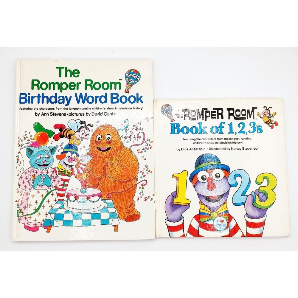 The Romper Room Birthday Word Book & Book of 1,2,3s Vintage Picture Books